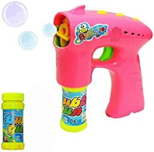 Rose Creations Plastic Bubble Gun for Kids with 1 Free Bubble Maker Bottle