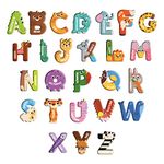 Mini Leaves 26 Piece Animal Themed Magnetic Capital Alphabet Letters for Kids | Early Educational Toys for 3+ Years | Fridge Magnets for Kids for whiteboard