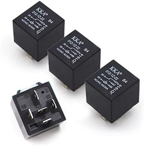 Sodcay 4 PCS 40A Automotive Relays, 5 Pin Relay, 12V Waterproof Car Relay, Auto Relay Switch, Replacement for Car Boat Outboard Motor (Black)