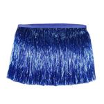 10 Yards 6 Inch Wide Metallic Fringe Trim Tinsel Fringe Tinsel Trim DIY Latin Dance Costume Clothing Accessories Shiny Tassel Lace Fringe Trimming Dance Tassels Trim (Dark Blue)