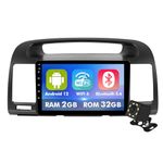 9 Inch IPS Touchscreen Android 12 Car Stereo for Toyota Camry 2000-2006 with Wireless CarPlay & Android Auto 2+32GB Car Radio, Support GPS, WiFi 6, Bluetooth,5.4, FM Radio, Backup Camera, SWC