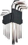 TIJAR Long Metric Straight End Hex Key Set, 9 Pieces, Allen Keys Wrench Set, Chrome-Vanadium Steel (9 PCS)