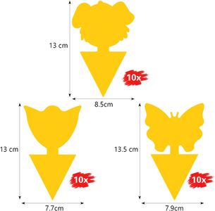 Blooven 30-Pack Fruit Fly Traps – Double-Sided Sticky Gnat Catchers, Yellow