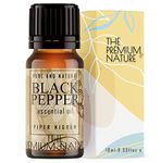 The Premium Nature Black Pepper Essential Oil for Candle Making & Comfort | 100% Natural | Spicy & Warming Scent - Perfect for a Soothing Aromatic Experience & DIY Projects