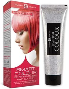 Smart Beauty | Intense Red Semi-Permanent Hair Dye | No ammonias, parabens, sulphates or PPD | 100% vegan, cruelty-free formulation