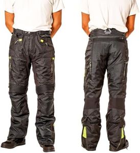 VPR Viper Guard Adventure Mens Textile Trouser Motorbike Waterproof 600D Motorcycle Biker CE Armoured (Level A) Pant with Removeable Linings All Season Protective Jeans for Moped Riding Racing Black