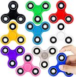 SCIONE Fidget Spinner Bulk 10 Pack Tri-Spinner Office Desk Classroom ADHD Anti Anxiety Focus Finger Fidget Spinners Stress Relief Toys Gifts for Adults Kids Party Favors Easter Basket Suffers