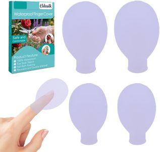 Eldosilk Waterproof Toe & Finger Cover – Durable Shower Sleeves for Bathing, Pedicures, Manicures, Nail Care – Comfort-Fit Waterproof Sleeves for Toes & Fingers(2 Large 2 Small)