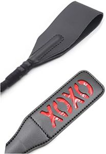 Faux Leather Paddle Horse Leather Crop Set - Leather Short Paddle - Equestrian Horse Crop Whip Set - Double Layer Paddle Crop, Red, Black