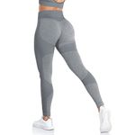 ShinyStar Women's Seamless High Waisted Yoga Leggings Stretch Gym Workout Running Leggings Grey L