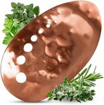 Handmade Copper Herb Stem Stripper Bowl – Herb Stripper Tool with 7 Hole Sizes – Shred & Catch Herbs & Greens - 5.5 x 3.5 In. Fun and Unique Kitchen Gadgets – Homesteading Essentials by Ash Harbor