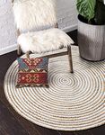 THE HOME TALK Natural Handcrafted Braided Round Jute Rug- 90CM|Traditional Carpet for Living Room,Kitchen,Entryway,Bedroom,Dining Room|Rustic Bohemian Decor| Anti-Skid Carpets for Centre Table