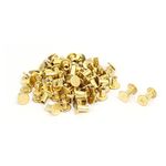 sourcingmap M5x8mm Binding Chicago Screw Post Gold Tone 40pcs for Photo Albums Scrapbook