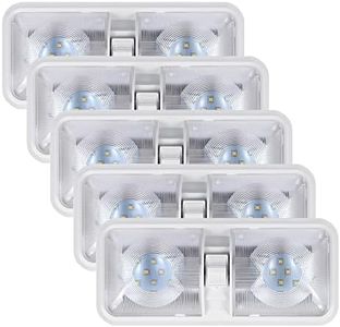 ANYPOWK 12 Volt LED Caravan Lights with ON/Off Switch - Neutral 4000-4500K 7W 800LM, Interior Lighting for RV Motorhome Van Trailer Camper Boat - Pack of 5