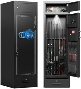 KAER 15-17 Gun Safe Rifle Safe Big Capacity Large Gun Safe for Rifle and Pistols Gun Cabinet for Home,Long Gun Safes for Shotguns with Handgun Rack,Rifle Rack,Drawer(Unassembled)