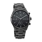 Titan Men's Metropolitan Charm: Men's Multifunctional Black Watch with Metallic Accents-NS1805NM02