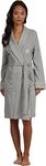 LAUREN RALPH LAUREN Women's Essentials Quilted Collar and Cuff Robe, Grey Heather, LG (US 12-14)