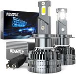 BEAMFLY H7 LED Car Bulbs Canbus 130W 28000LM 6000K White Light 600%, Car Headlight Conversion Kit, 12V High or Low Beam, Thick Copper Tube, LED Light Bulb, 2 pcs