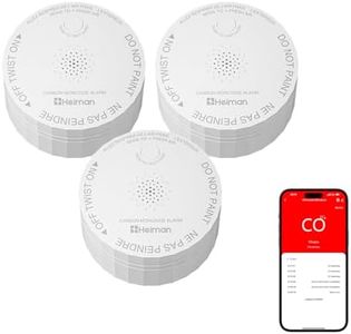 ﻿HEIMAN WiFi Carbon Monoxide Detector 3 Pack, Battery Powered CO Alarm, Test-Reset Button, Portable Carbon Monoxide Alarm for Travel, C1-W