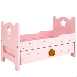 ColorBaby WOOMAX 49363 - Woomax-Cama de Madera para muñecas, Cama, más3a
