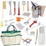 BeeCastle Beekeeping Supplies 22PCS Beekeeping Tools Kit, Bee Keeping Supplies-All Tools Kit Bee Keeping Starter Kit for Beginners and Professional Beekeepers