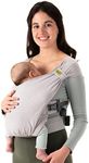 Boba Bliss Hybrid Baby Carrier Newborn to Toddler - 2-in-1 Baby Wrap & Baby Carrier - No-Tie Baby Sling - Certified Hip-Healthy Baby Wraps Carrier - Soft & Stretchy Baby Sling - 7-35 lbs (Grey Bliss)