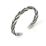 AtoZTechstore 925 Pure sterling Silver Chandi Oxidized Tribal Thai Viking Kada For Men | Best to gift for men & Boys with Authenticity certificate and purity stamp (34-35 gm)