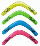 2 x Neon Boomerang - Pink Blue Green Yellow