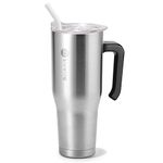 Bluwing 40 oz Tumbler-Stainless Steel Insulated Tumbler with Lid and Straw Double Vacuum Coffee Travel Mug Leak Proof, Sweat Proof (Silver)