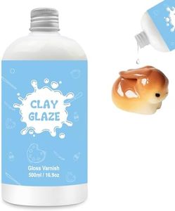 500ml Air Dry Clay Glaze, Air Dry Clay Varnish Can Not Only Used to Prevent Clay Cracking, Scratches, and Wear, Polymer Clay Glaze Can Also Having a Gloss Glaze Effect (Gloss)