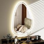Alfa Design LED Bathroom Mirror with Lights - 24 x17 Inch | Touch Sensor LED Wall Mirror for Bathroom, Wash Basin, Bedroom & Living Room | Front & Backlit, 3 Color Modes, Dimmable Brightness