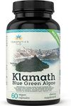 Premium Klamath Blue Green Algae - More Powerful Than Spirulina and Chlorella Supplements | Pure Chlorophyll Rich SuperFood, Sourced from Organic Klamath Lake, 500mg, 60 Vegan Capsules