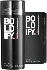 BOLDIFY Fibres Capillaires Naturelles - 28g - Poudre Densifiante Cheveux - Poudre Cheveux Pour Cheveux Clairsemés - Masque la Perte de Cheveux en 15 Secondes - Pour Femmes & Hommes (Marron Fonce)
