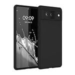 kwmobile Case Compatible with Google Pixel 6 Case - Soft Slim Protective TPU Silicone Cover - Black Matte