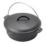 Cuisiland Pre-seasond 2 Quart Cast Iron Dutch Oven,