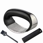 Garlic Press Rocker Stainless Steel, Garlic Mincer Garlic Chopper Garlic Presser Clove Crusher Masher Mincing kitchen Pounding Tool