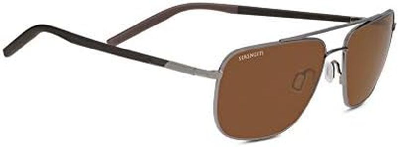Serengeti Tellaro Mineral Polarized Drivers Lenses Sunglasses, Shiny Gunmetal