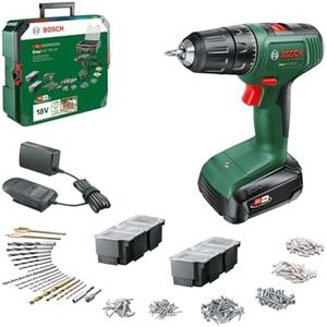 Bosch Home and Garden Easydrill 18V-40 Cordless Drill (Screw Or Drill In Wood, Metal And Plastic; 241 Accessories; 1 Bat 18V 1.5 Ah; With 1 Systembox)