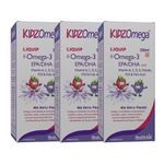 HealthAid KidzOmega Syrup – Omega-3 DHA with Vitamins C, D & E | 200ml Mixed Berry Flavor | Supports Brain, Vision & Immune Health | Easy-to-Take Liquid Supplement for Children(Pack of 3)