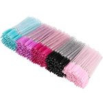 Tbestmax 500 Disposable Mascara Wands Eyelash Brush Spoolies for Eyebrow Eye Lash Extension Colorful