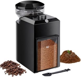 Congeowe Burr Coffee Grinder Electric, Conical Coffee Grinders Electric, One-Touch Automatic, Adjustable with 28 Precise Grind Setting, Espresso Coffee Grinder, 110g Ground Coffee, Black