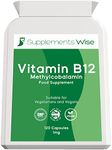 Vitamin B12 1000mcg -120 Vitamin B12 Capsules - Vitamin B12 Methylcobalamin Capsules - Reduce Fatigue and Tiredness with Vitamin B12 Tablets High Strength - Premium Vegan B12 Vitamin Supplements