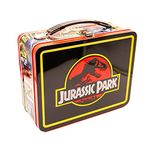 AQUARIUS Jurassic Park Fun Box - Sturdy Tin Storage Box with Plastic Handle & Embossed Front Cover - Officially Licensed Jurassic Park Merchandise & Collectible Gift