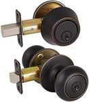 Design House 701813 Cambridge 2-Way Latch Deadbolt and Entry Door Knob, Adjustable Backset, Oil Rubbed Bronze