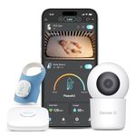Sense-U Smart Baby Monitor Sock Shoe 2 Bundle – Heart Rate & Sleep Pattern Tracking with 2.5K HD Video Camera, AI Cry Detection & Audio