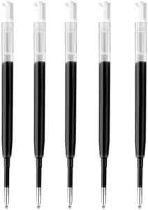 DunBong G2 Gel Ink Pen Refills, for Retractable Gel Pens, 0.5mm Fine Point, Pack of 5 (Black)