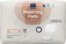 ABENA Premium Maternity Pads, Postpartum Essentials, Eco-Labelled Maternity Pads After Birth, Extra Protection, Breathable and Skin Friendly Incontinence Pads Women, Sustainable Maternity Pads - 15PK