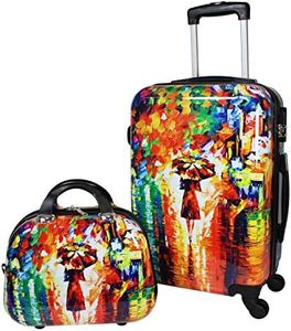 World Traveler 2-Piece Carry-on Hardside Spinner Luggage Set-Paris Nights, Paris Nights, One Size, World Traveler 2-Piece Carry-on Hardside Spinner Luggage Set - Paris Nights