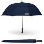 Weatherman Umbrella - Stick Umbrella - Windproof Umbrella Resists Up to 88 KPH Winds (Navy Blue)