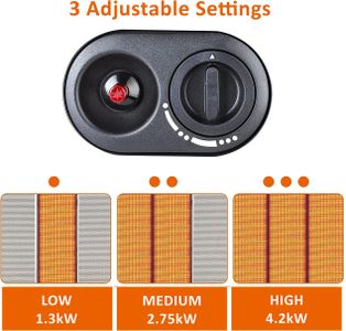 Portable Indoor Gas Heater – Foldable, 4.2kW with Regulator Set